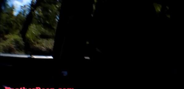 HD Hurricane Irma survivor 8 month pregnant Thai Teen deepthroat throatpie cum swallow in car